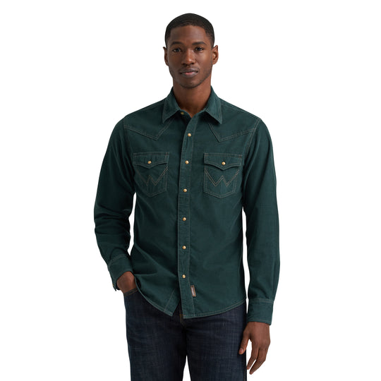 Men's Wrangler Retro® Premium Western Snap Corduroy Shirt - 112384763