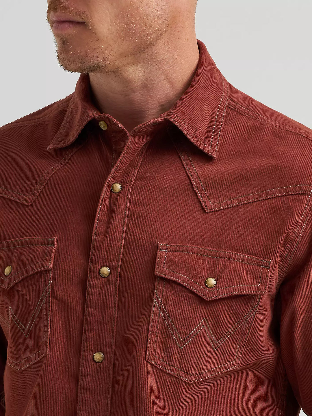 Men's Wrangler Retro® Premium Western Snap Corduroy Shirt - 112384767