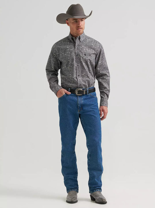 Men's Wrangler George Strait™ Long Sleeve Button Down One Pocket Shirt - 112385358