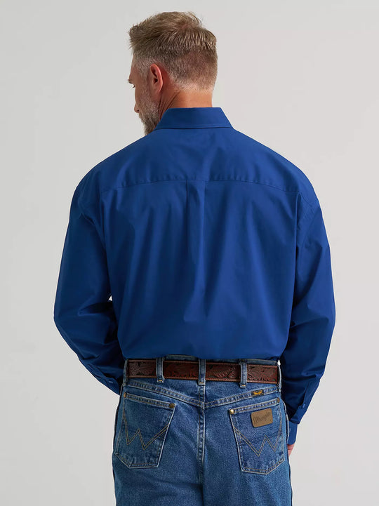 Men's Wrangler George Strait™ Solid One Pocket Button Down Shirt - 112385360