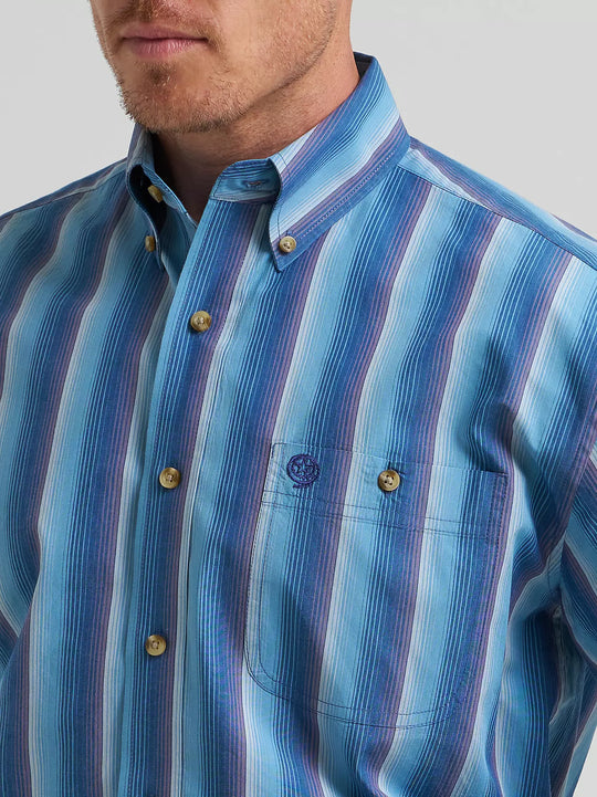 Men's Wrangler George Strait™ Long Sleeve Button Down One Pocket Shirt - 112385362