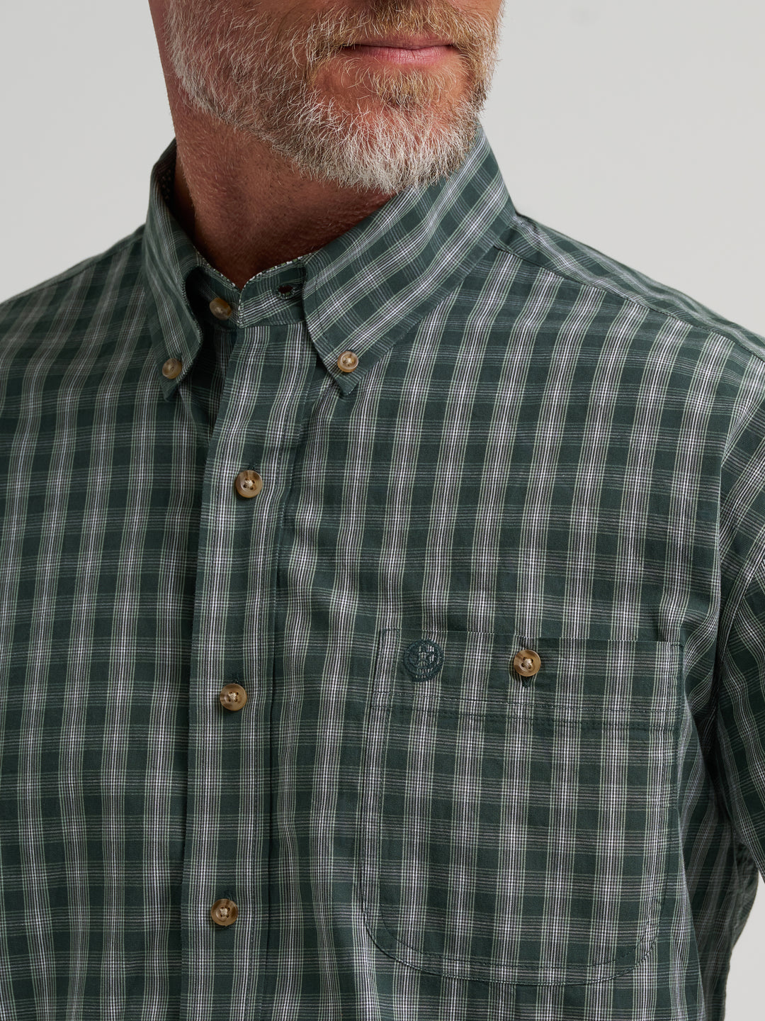 Wrangler George Strait Long Sleeve Button Down One Pocket Shirt - 112385366