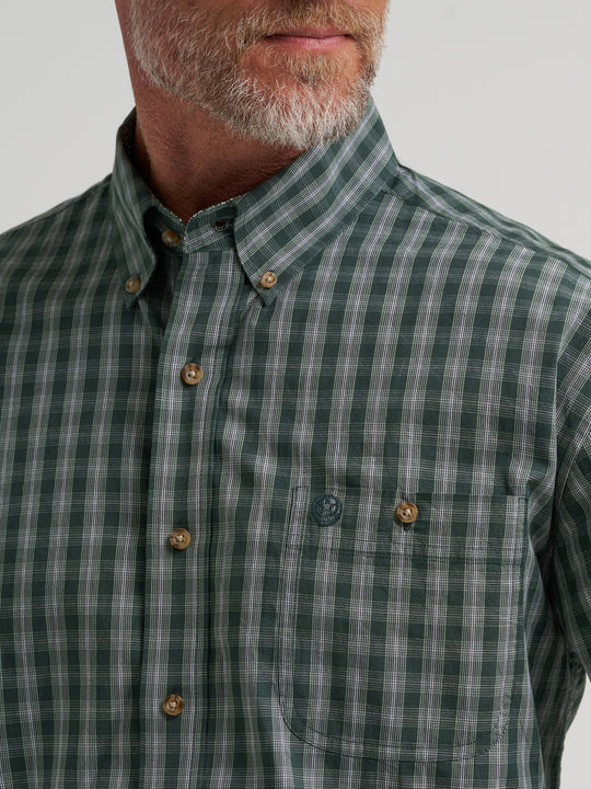 Wrangler George Strait Long Sleeve Button Down One Pocket Shirt - 112385366