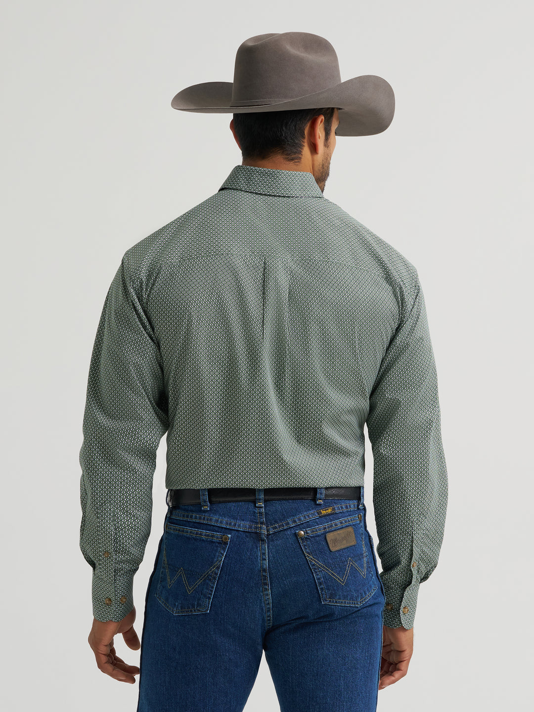 Wrangler George Strait Long Sleeve Button Down One Pocket Shirt - 112385369
