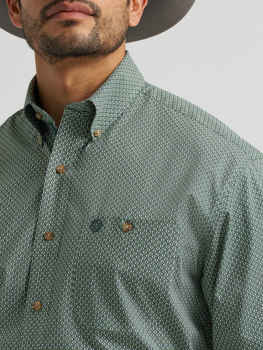Wrangler George Strait Long Sleeve Button Down One Pocket Shirt - 112385369