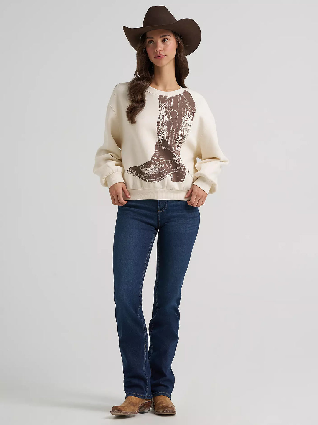 Ladies Wrangler Boot Graphic Pullover - 112385399
