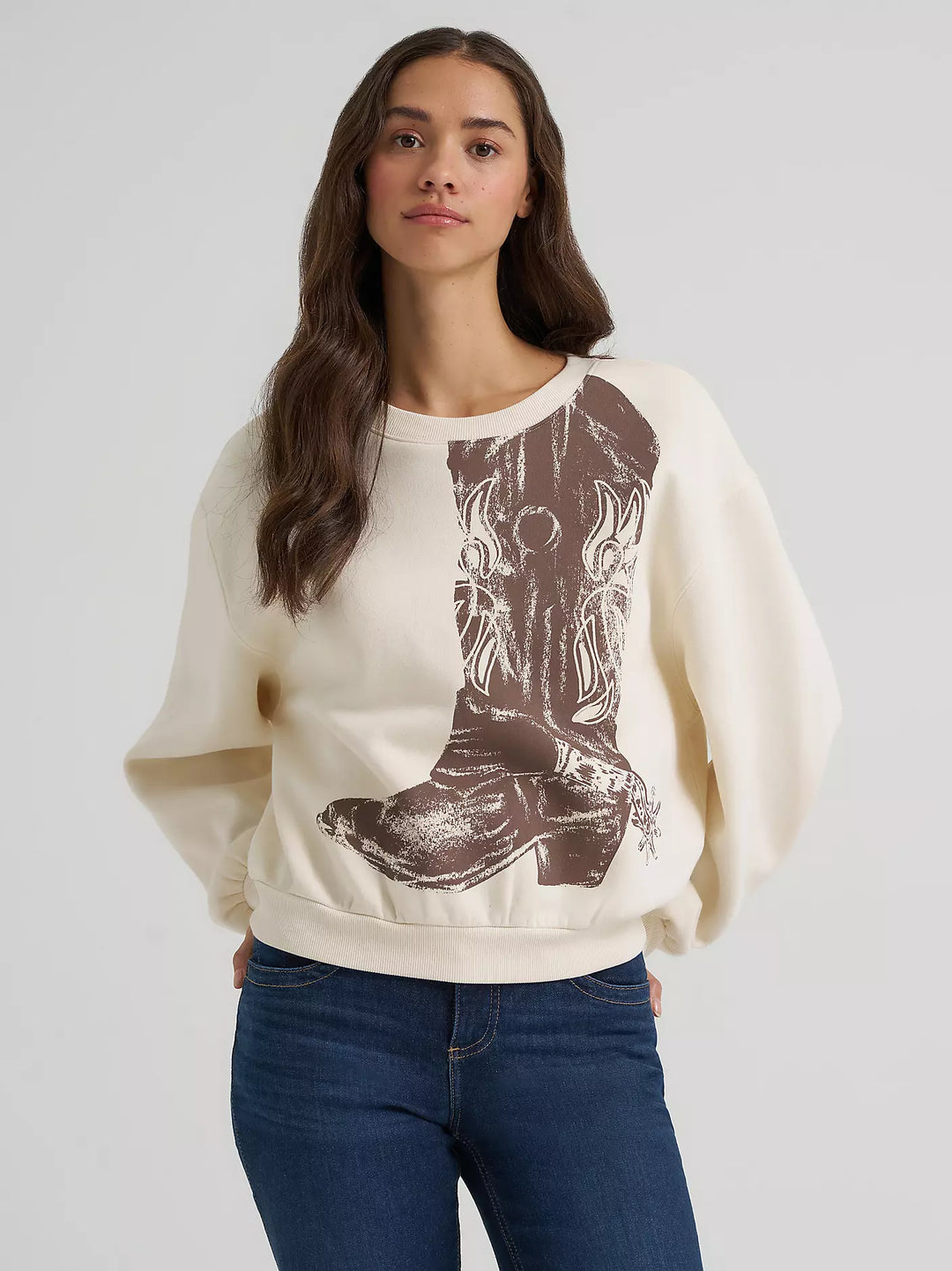 Ladies Wrangler Boot Graphic Pullover - 112385399