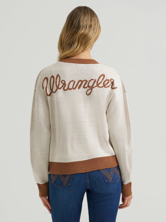 Ladies Wrangler V-Neck Cardigan - 112385400