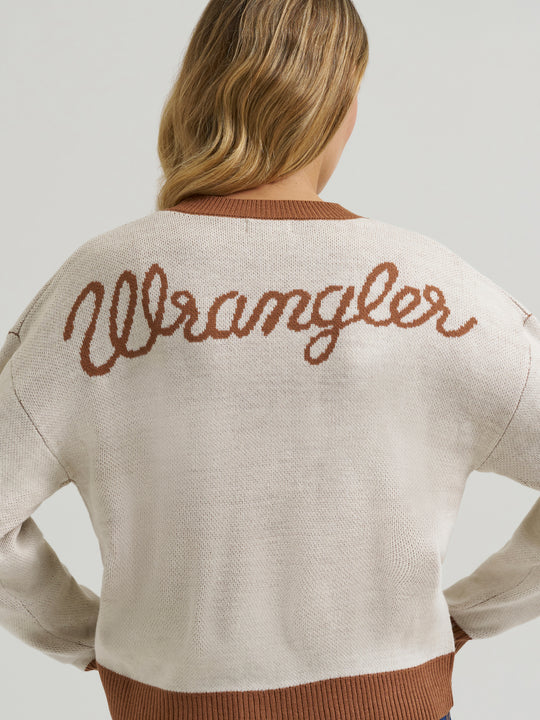 Ladies Wrangler V-Neck Cardigan - 112385400