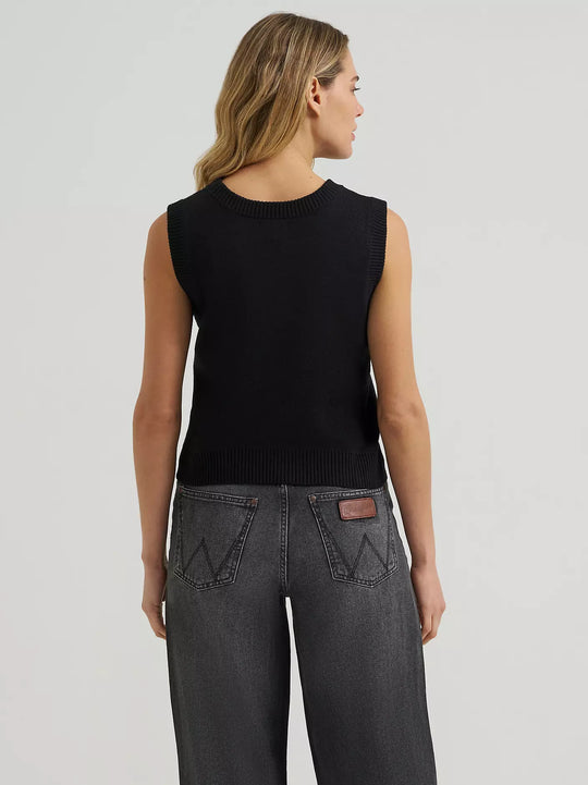 Ladies Wrangler Western Stitch Sweater Vest - 112385440