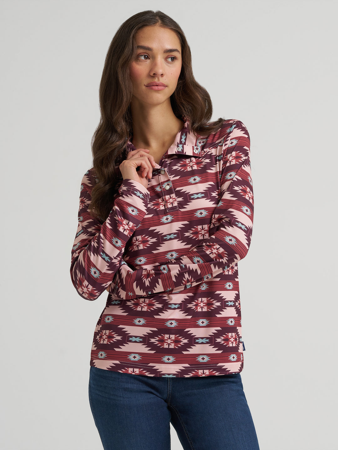 Ladies Wrangler Skye Performance Quarter Snap Pullover - 112385444