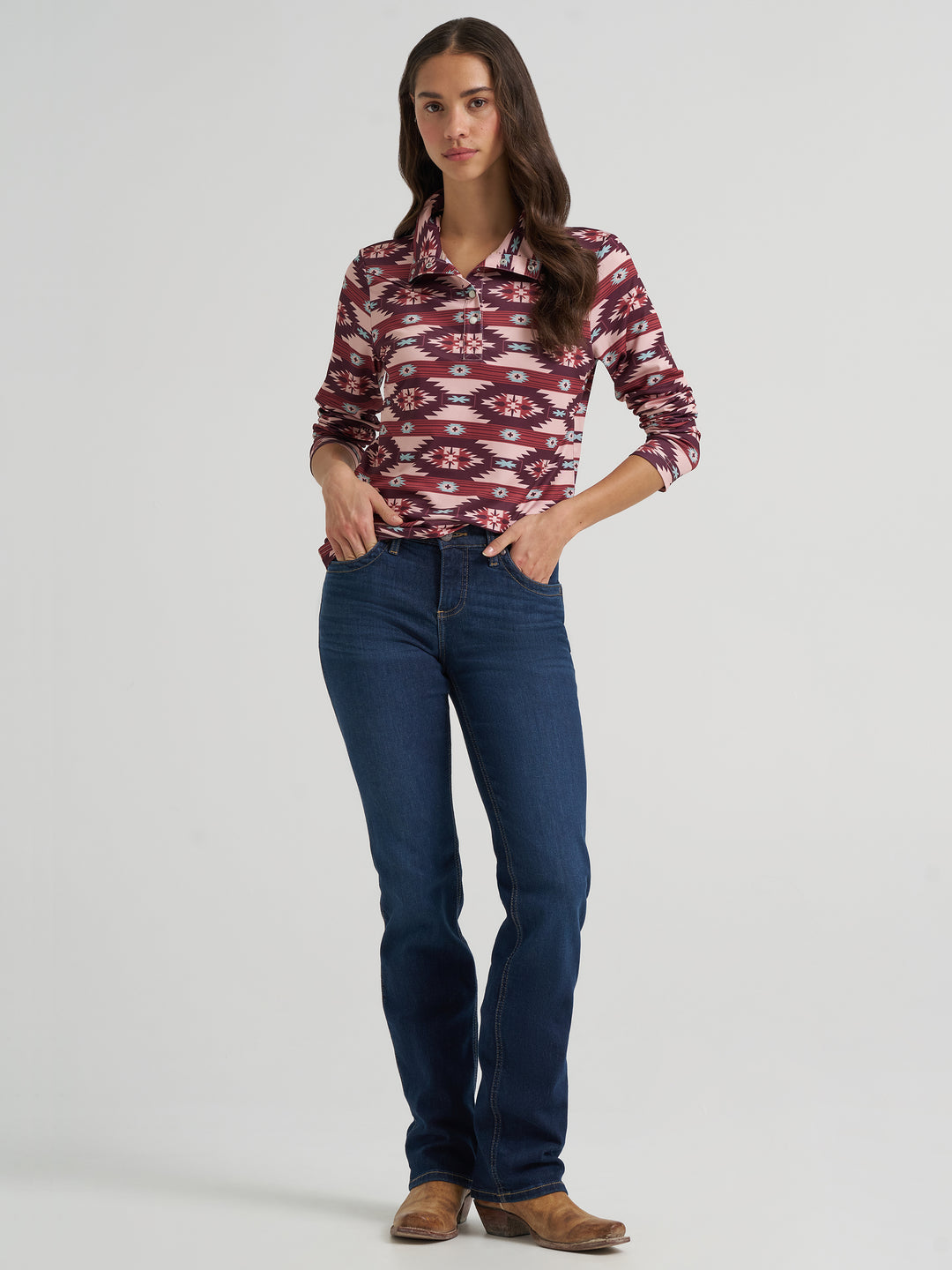Ladies Wrangler Skye Performance Quarter Snap Pullover - 112385444