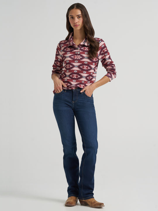 Ladies Wrangler Skye Performance Quarter Snap Pullover - 112385444