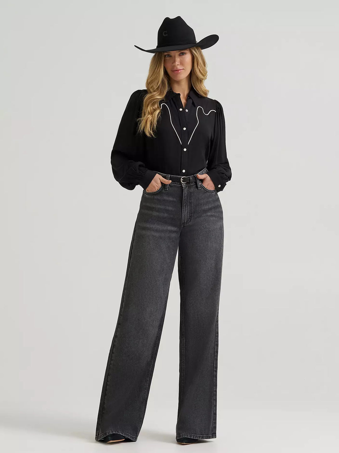 Ladies Wrangler Party Western Snap Shirt - 112385449