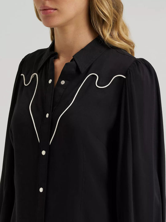 Ladies Wrangler Party Western Snap Shirt - 112385449