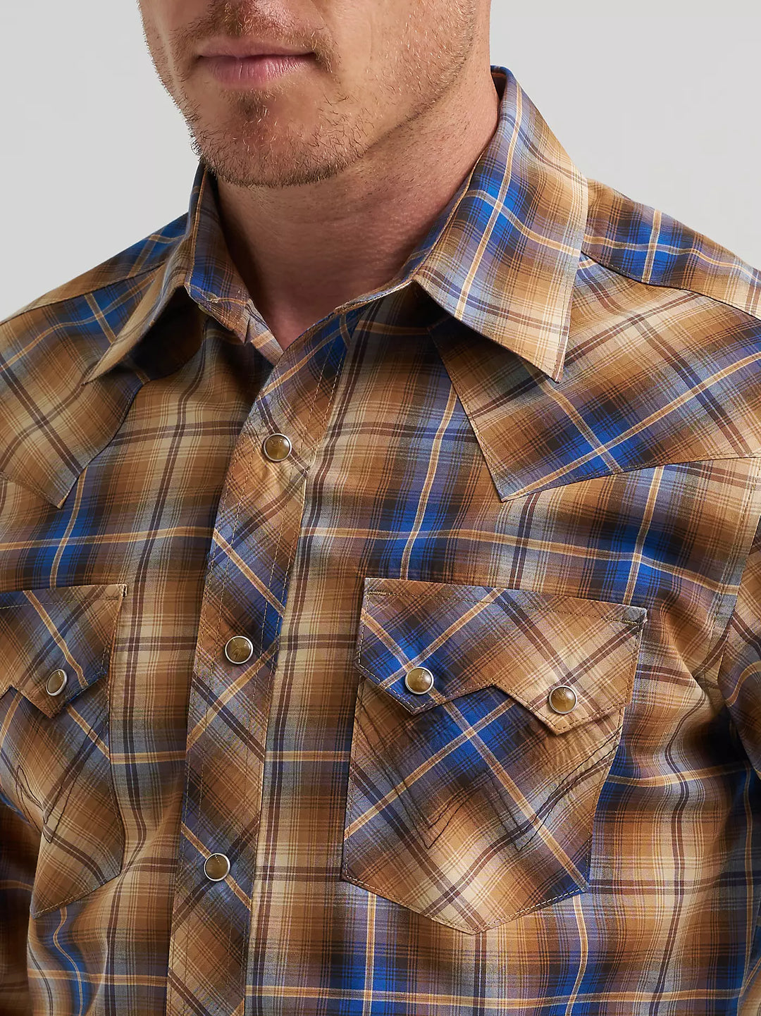 Men's Wrangler Retro® Long Sleeve Sawtooth Snap Pocket Western Shirt - 112385596