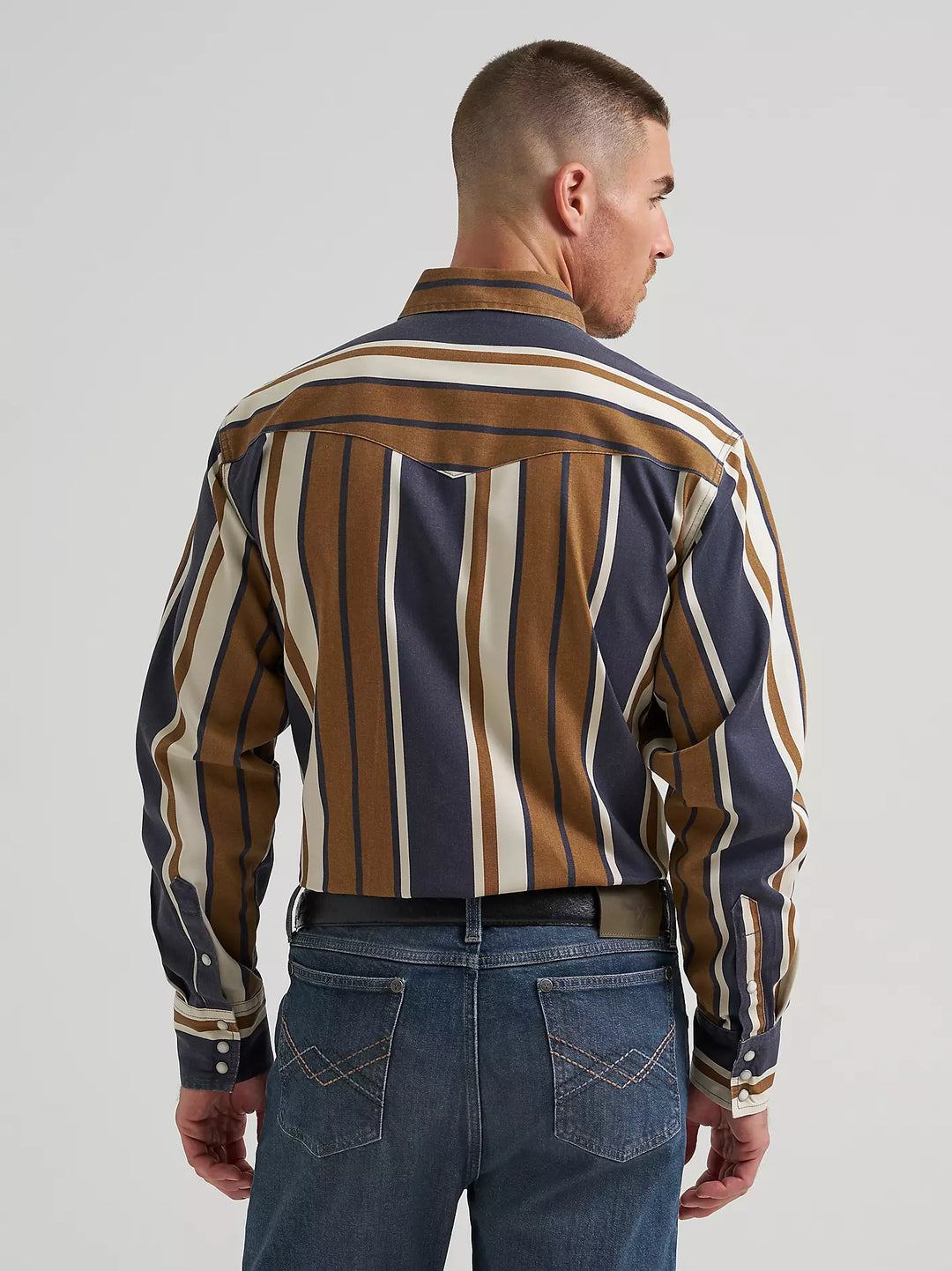 Men's Wrangler Vintage-Inspired Brushpopper Western Snap Workshirt - 112385789