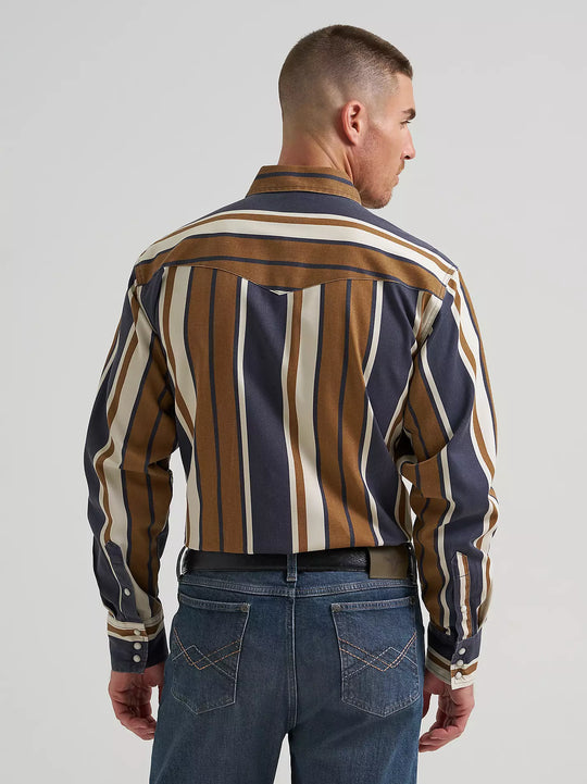 Men's Wrangler Vintage-Inspired Brushpopper Western Snap Workshirt - 112385789