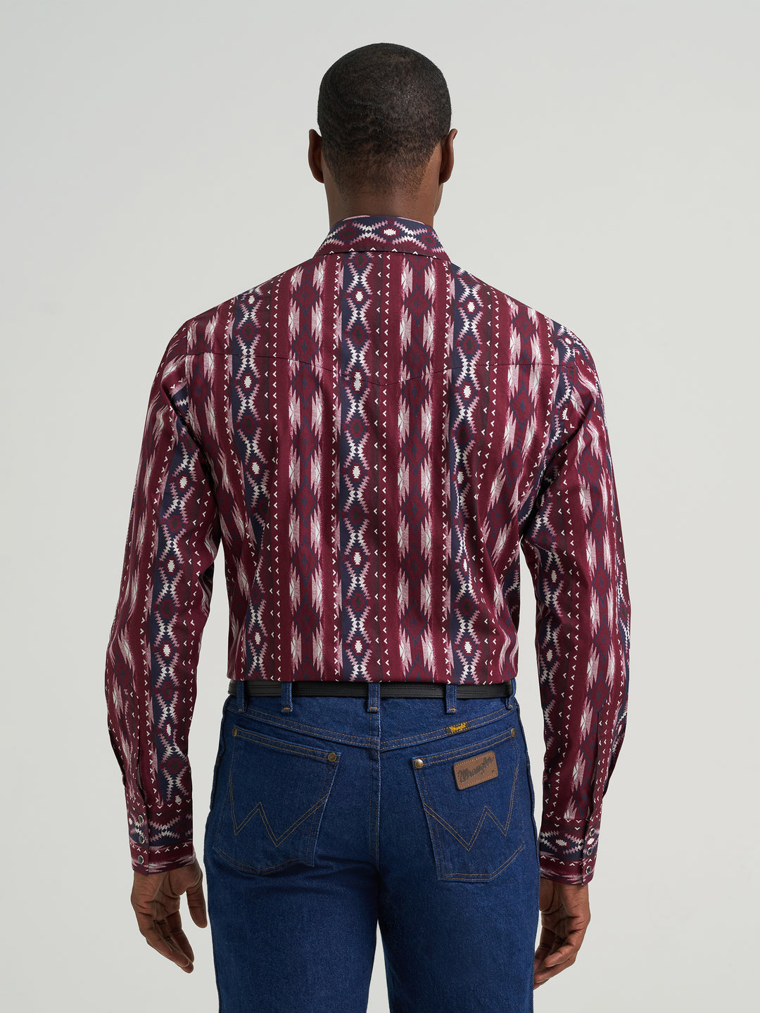 Men's Wrangler Checotah® Long Sleeve Western Snap Printed Shirt - 112385794