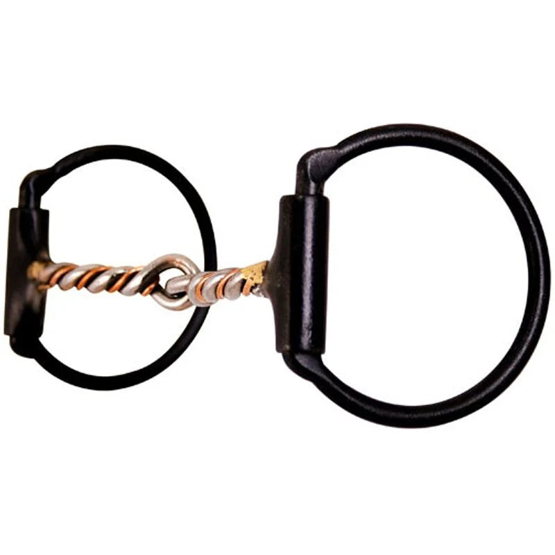 Dutton Bits Two Piece Copper Twist D Ring Snaffle 43-43