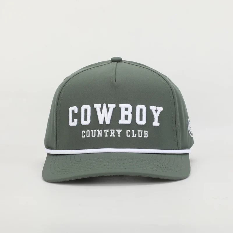 Cowboy Country Club Green Letterman Hat