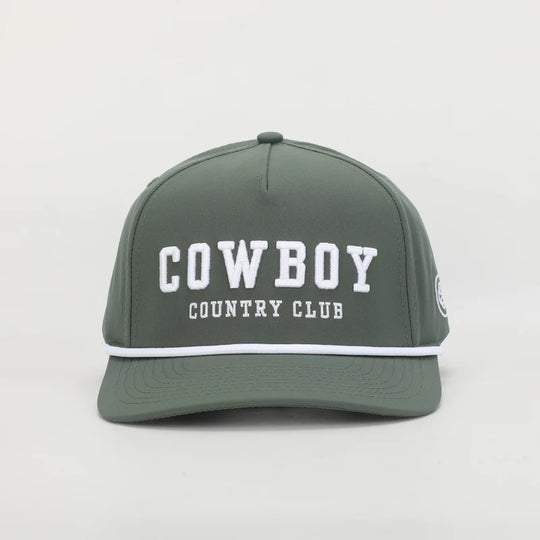 Cowboy Country Club Green Letterman Hat