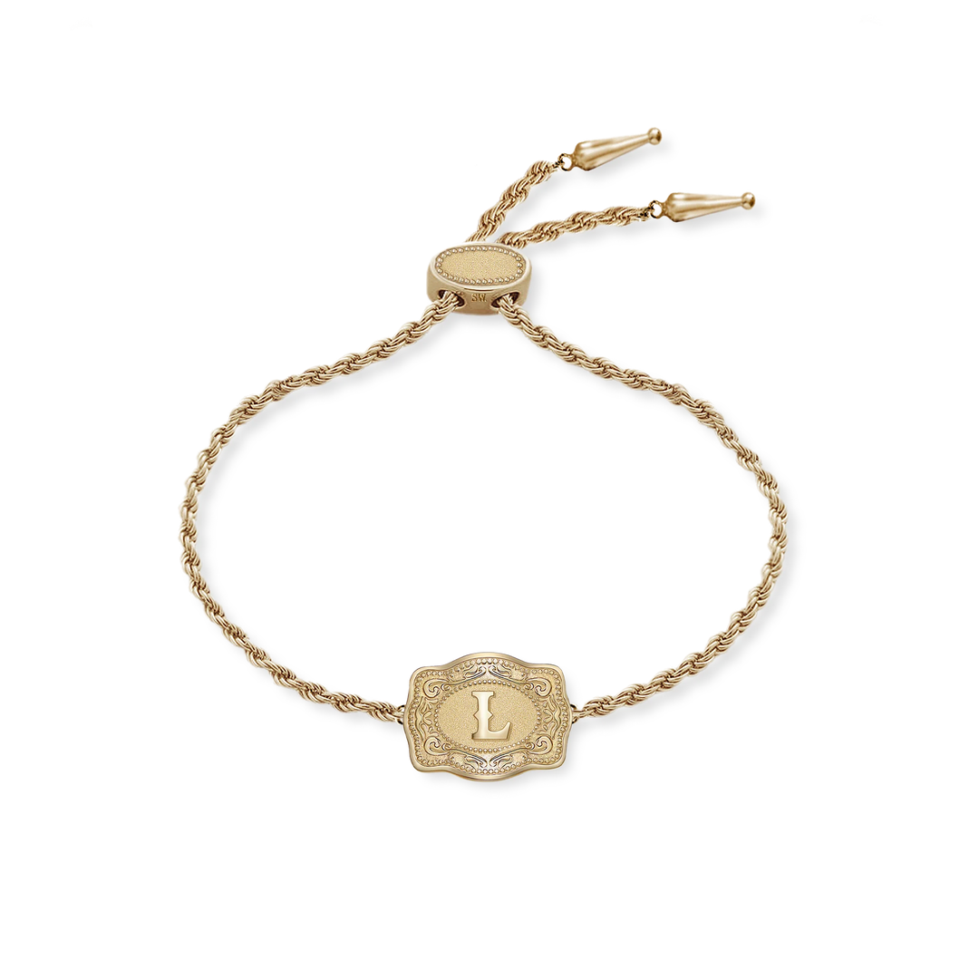 SpurWest Trading Co. Ultra Mini Belt Buckle Gold Bracelet