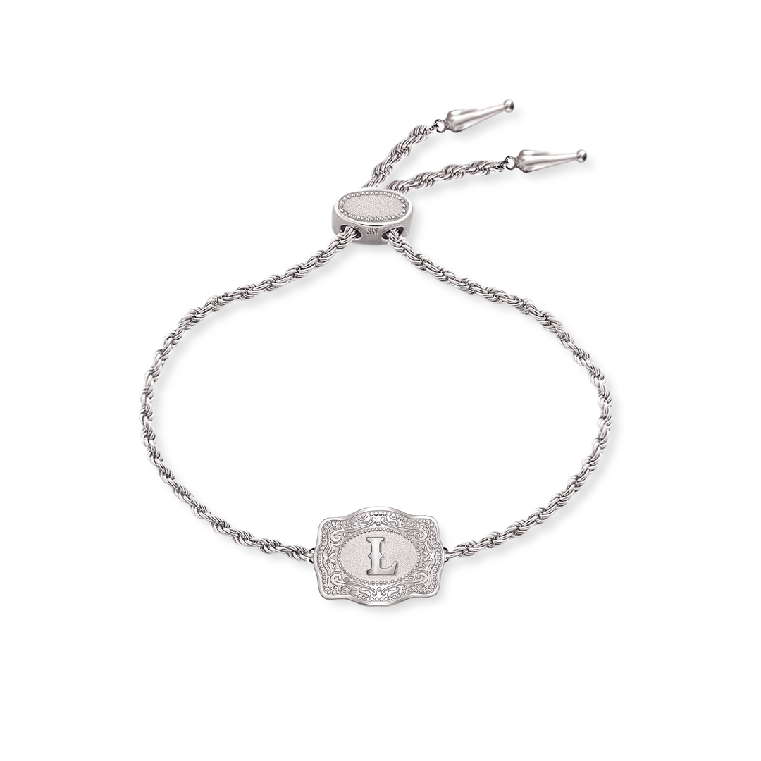 SpurWest Trading Co. Ultra Mini Belt Buckle Silver Bracelet