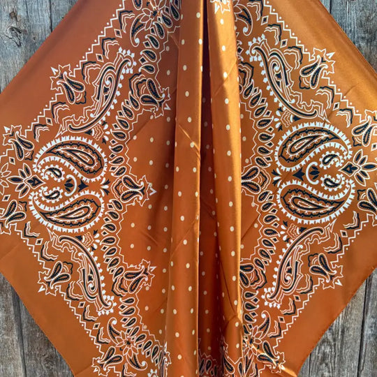 Rodeo Drive Rust Paisley Wild Rag?Scarf - WR3432