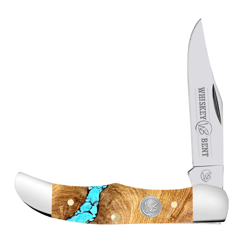 Whiskey Ranch Turquoise River Mini Hunter Knife - WB14-05