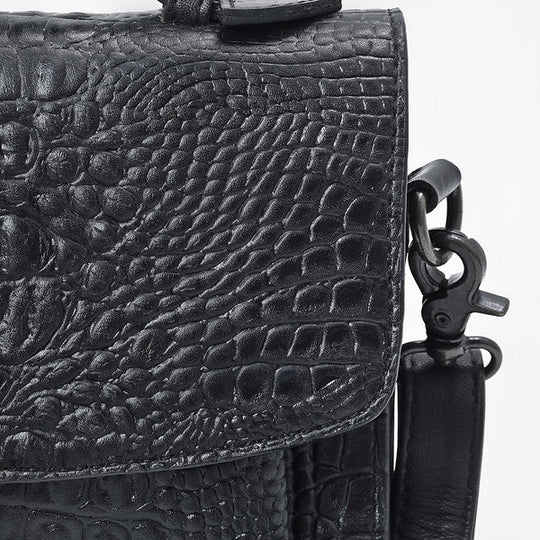 American Darling Western Small Crossbody Bag in Crocodile Embossed Full Grain Leather - ADBG1735