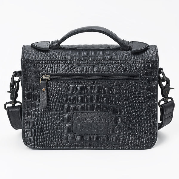 American Darling Western Small Crossbody Bag in Crocodile Embossed Full Grain Leather - ADBG1735
