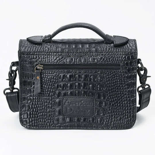American Darling Western Small Crossbody Bag in Crocodile Embossed Full Grain Leather - ADBG1735