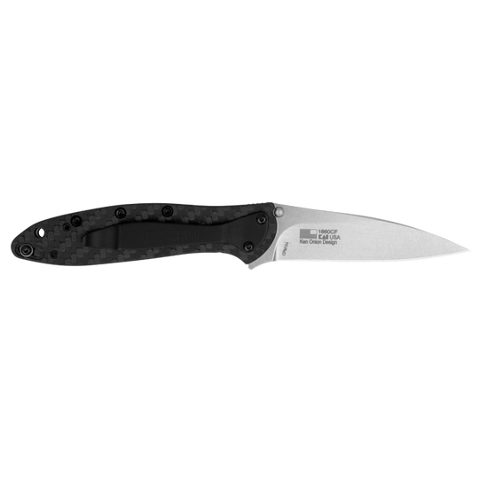 Kershaw Leek Carbon Fiber Stonewash Knife CPM154 - 1660CF