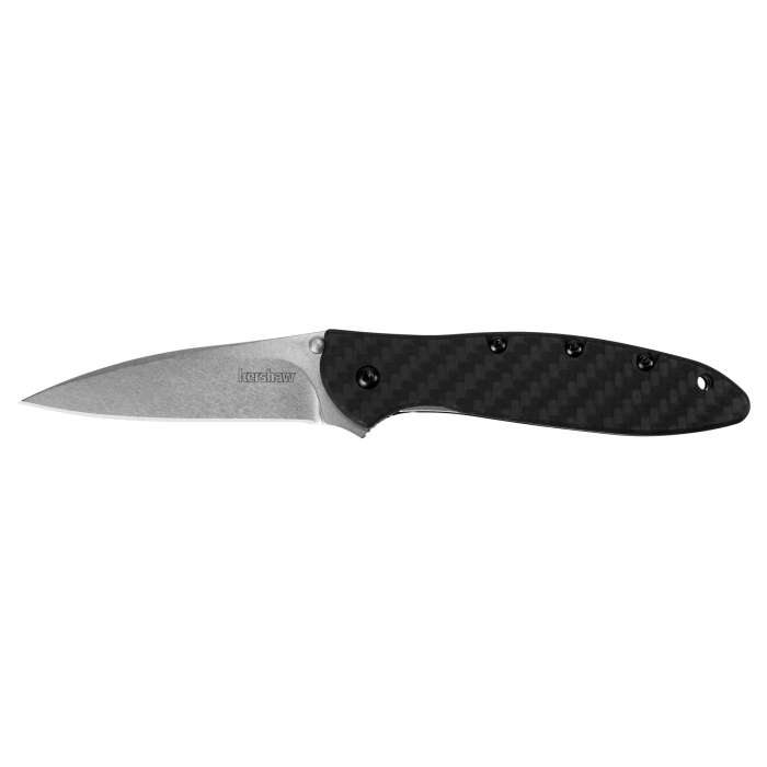 Kershaw Leek Carbon Fiber Stonewash Knife CPM154 - 1660CF – Nigro's ...