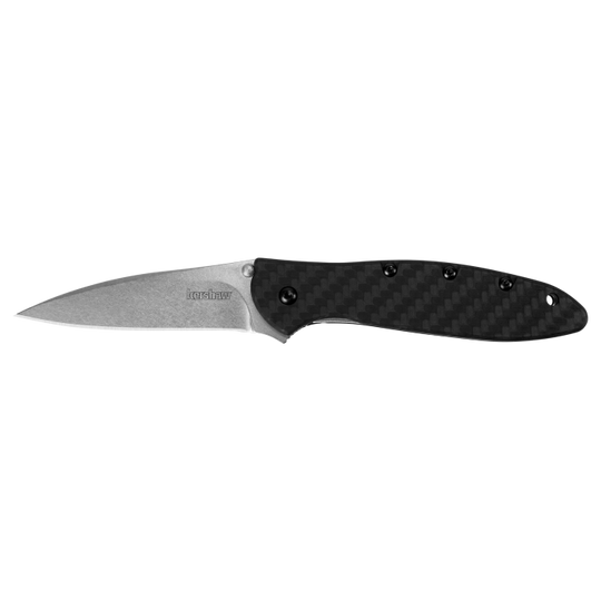 Kershaw Leek Carbon Fiber Stonewash Knife CPM154 - 1660CF