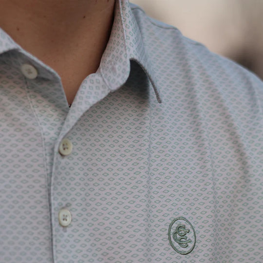 Men's Cowboy Country Club Light Green Diamondback Polo