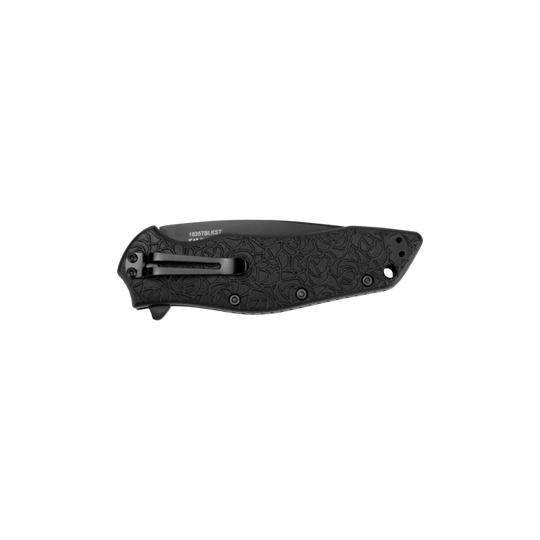 Kershaw Kuro Tanto Black Serrated Knife - 1835TBLKST