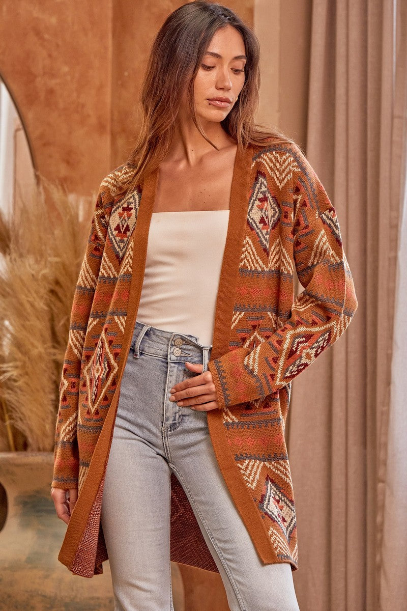 Ladies Savanna Jane Long Aztec Sweater 19758 – Nigro's Western
