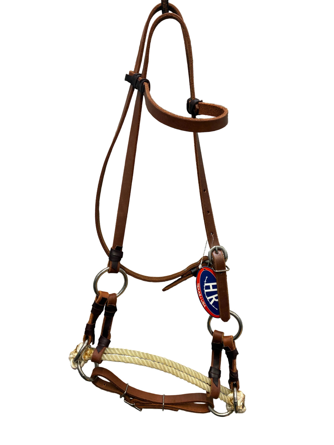HR Saddles & Tack Double Rope Band Side Pull - Bitless Headstall