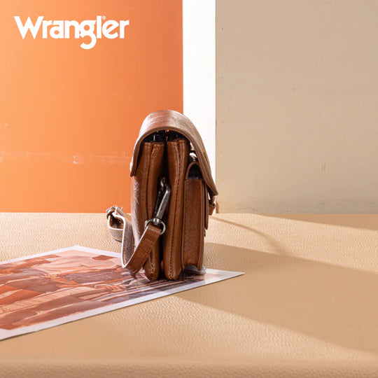 Wrangler Vintage-Inspired Brown Crossbody Bag - WG320-209BR