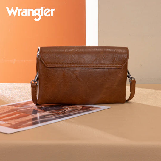 Wrangler Vintage-Inspired Brown Crossbody Bag - WG320-209BR