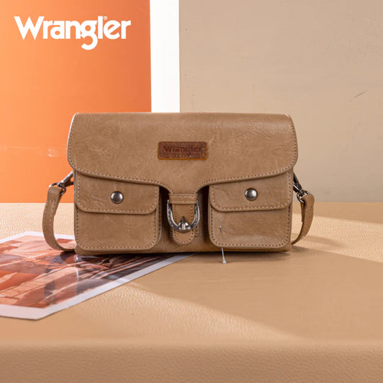 Wrangler Vintage-Inspired Khaki Crossbody Bag - WG320-209KH