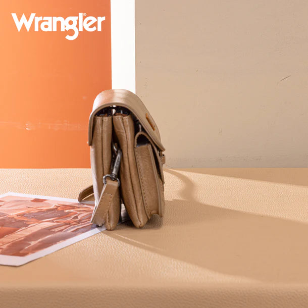 Wrangler Vintage-Inspired Khaki Crossbody Bag - WG320-209KH