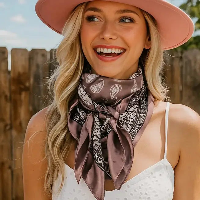 Rodeo Drive Two Tone Paisley Wild Rag/Scarf - WR2557