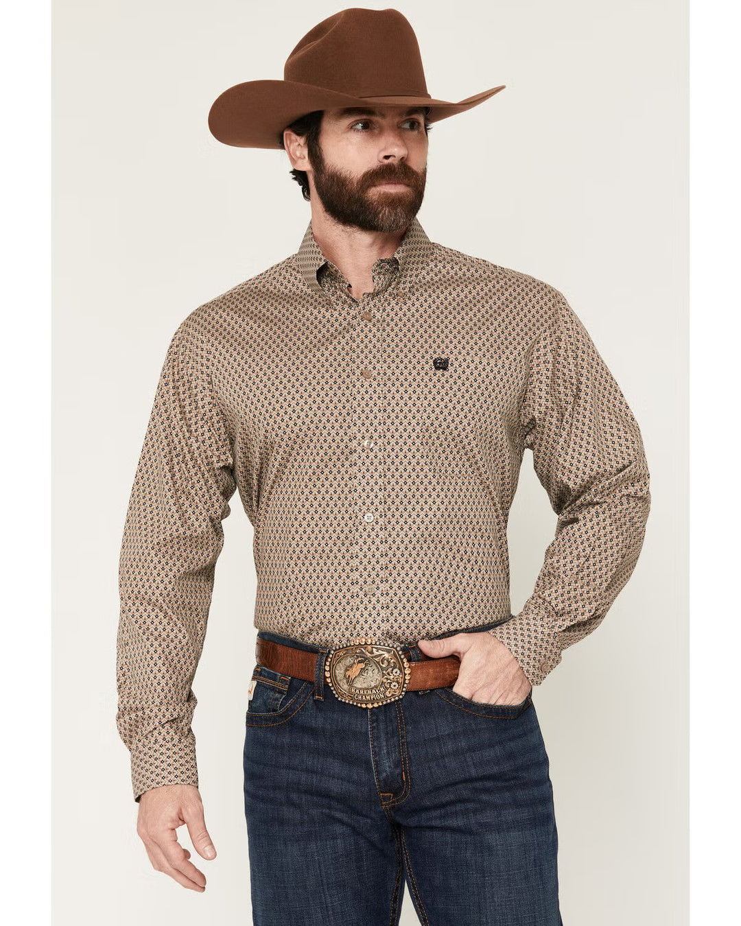 Men’s Cinch Classic Fit Button-Down Western Shirt - MTW1106146