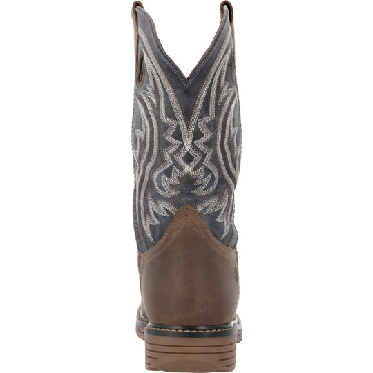 Men's Durango Workhorse Rustic Brown Steel Toe Waterproof Square Toe Work Boot - DDB0561