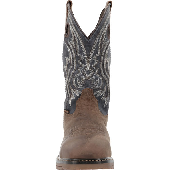 Men's Durango Workhorse Rustic Brown Steel Toe Waterproof Square Toe Work Boot - DDB0561