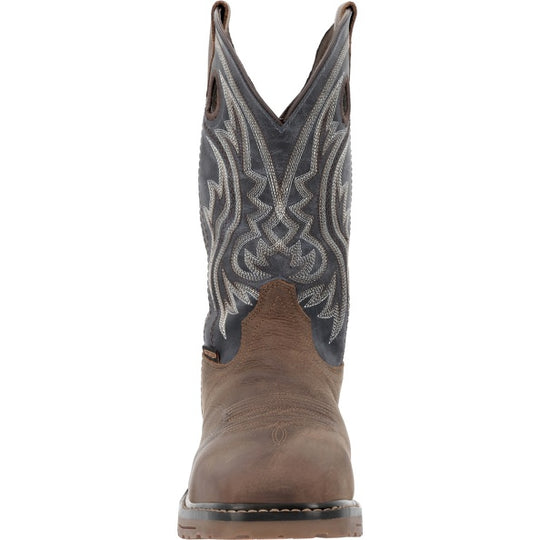 Men's Durango Workhorse Rustic Brown Steel Toe Waterproof Square Toe Work Boot - DDB0561