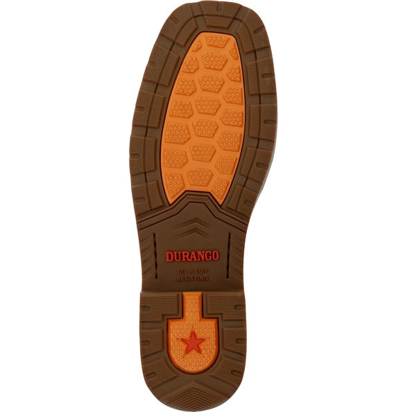 Men's Durango Workhorse Rustic Brown Steel Toe Waterproof Square Toe Work Boot - DDB0561